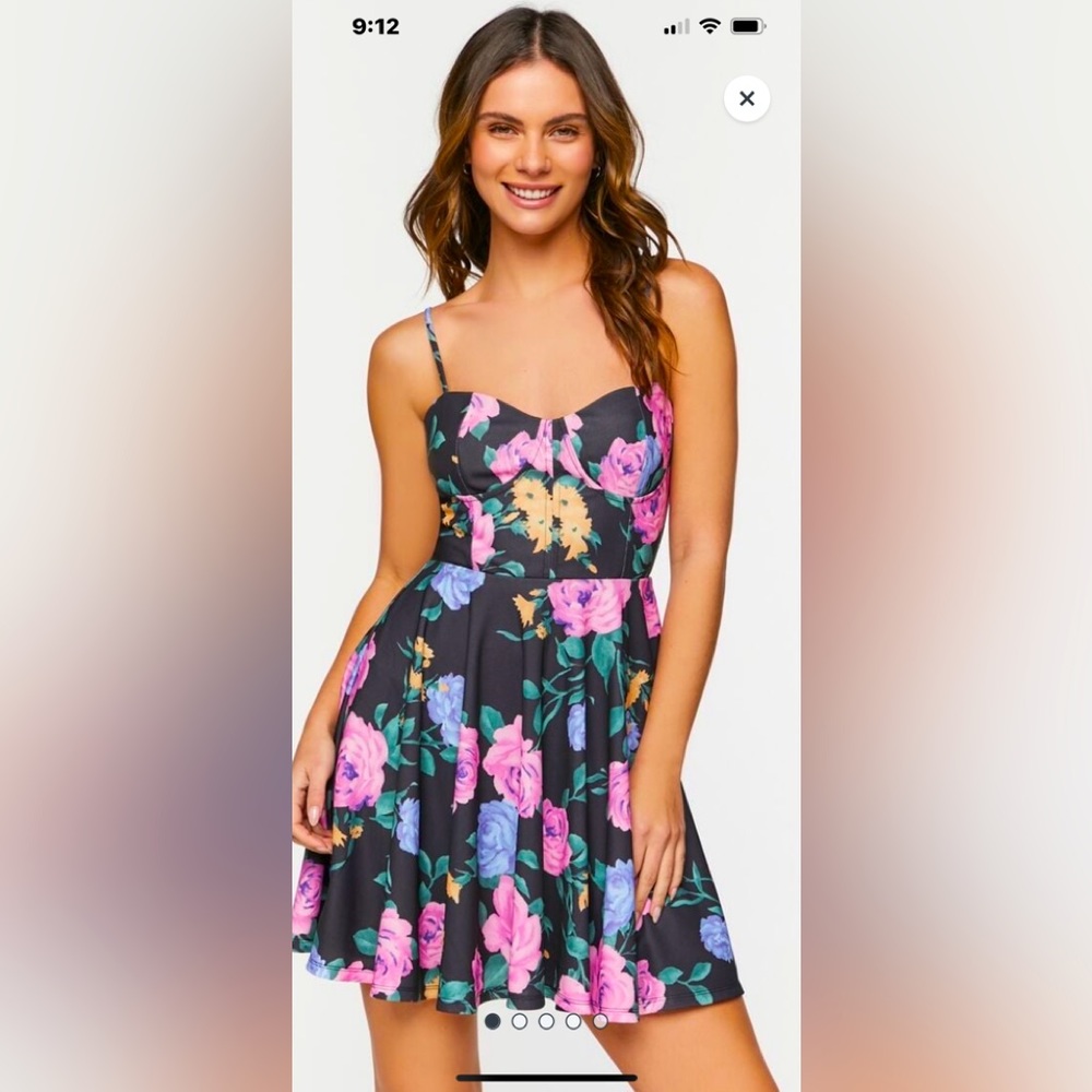 NWT Floral print bustier cami mini dress brand new from forever 21